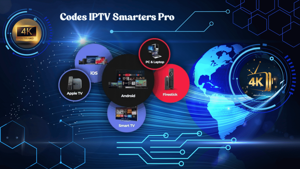 Codes IPTV Smarters Pro – Profitez du meilleur du streaming 4K Codes IPTV Smarters Pro