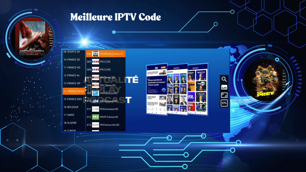 Meilleure IPTV Code – Abonnement Fiable et Streaming 4K IPTV Code