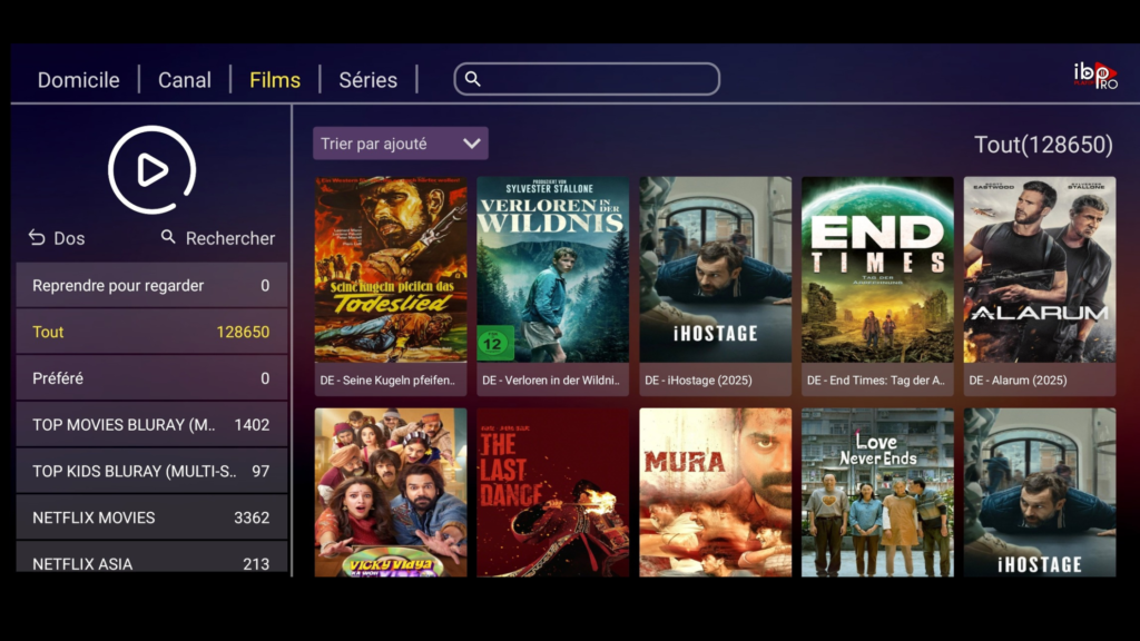 IPTV-Premium sur Fire TV Stick pour streaming 4K IPTV-Premium